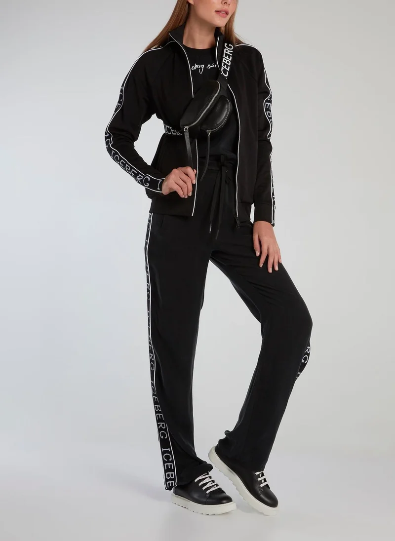 أيسبيرغ حزام نقود جلدي أسود